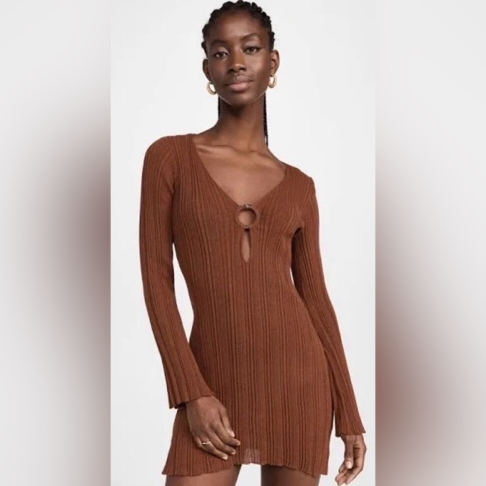 L*Space Wailea Swimsuit Coverup Dress Coffee Brown
